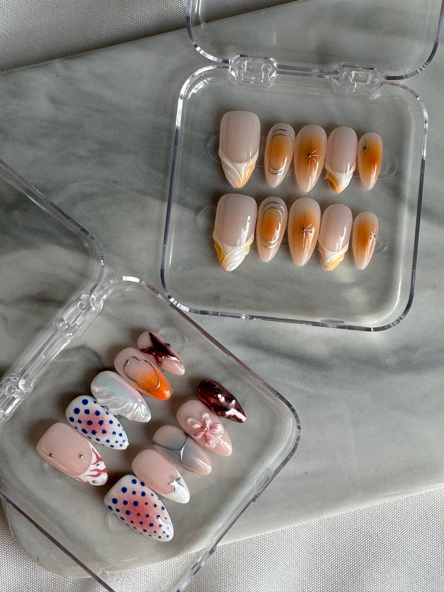 Orange Aura - handsy nails