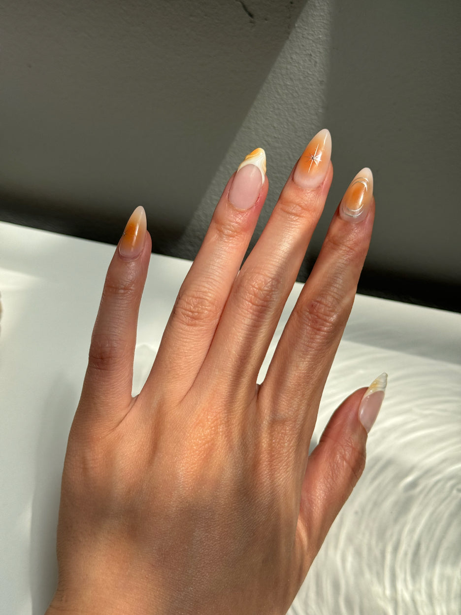 Orange Aura - handsy nails