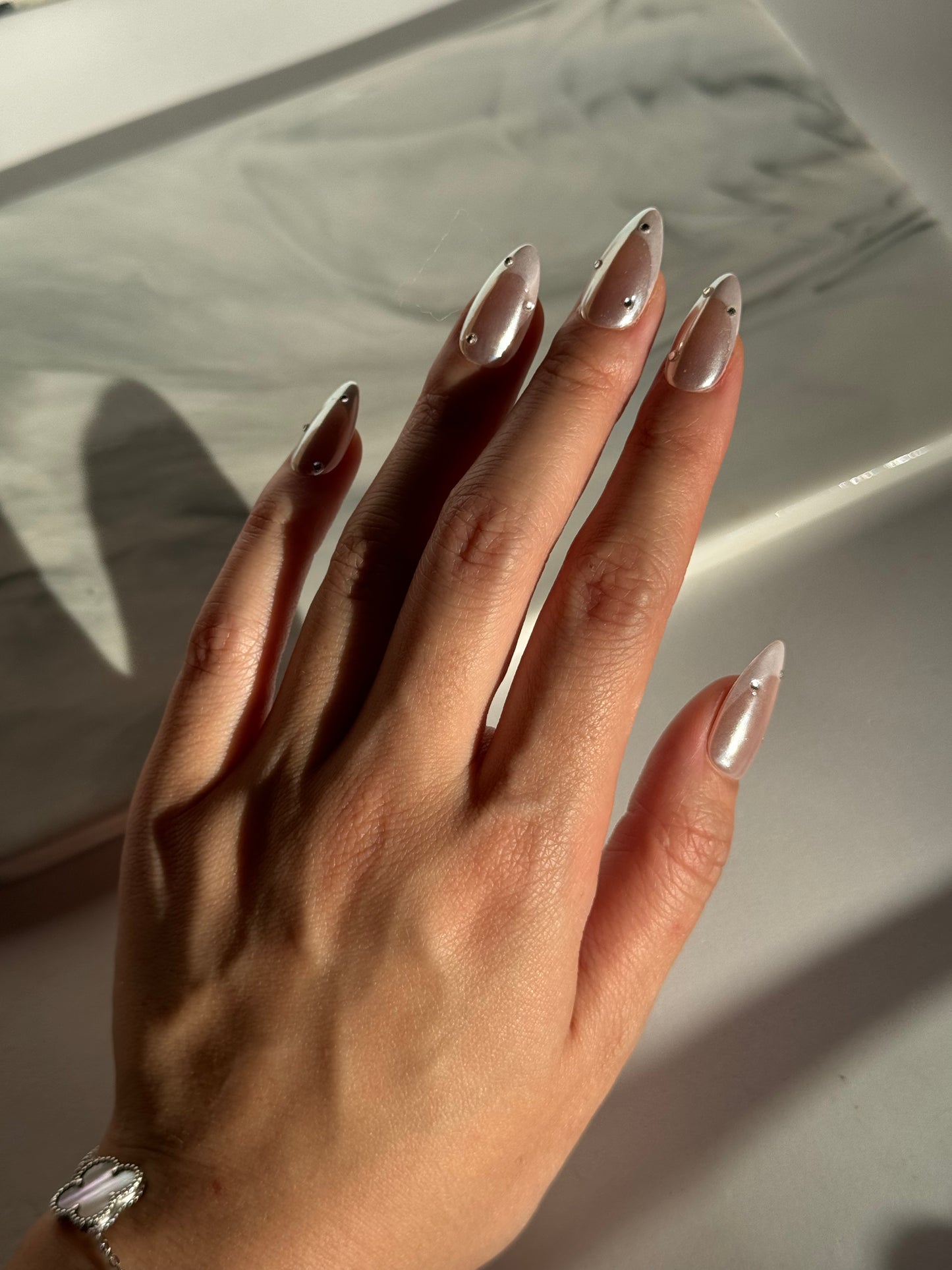 Starry French - handsy nails