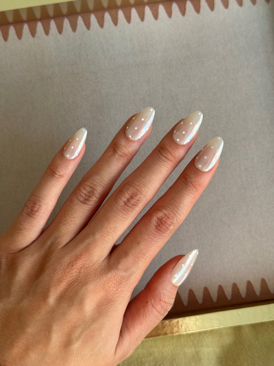 Milky Polka - handsy nails