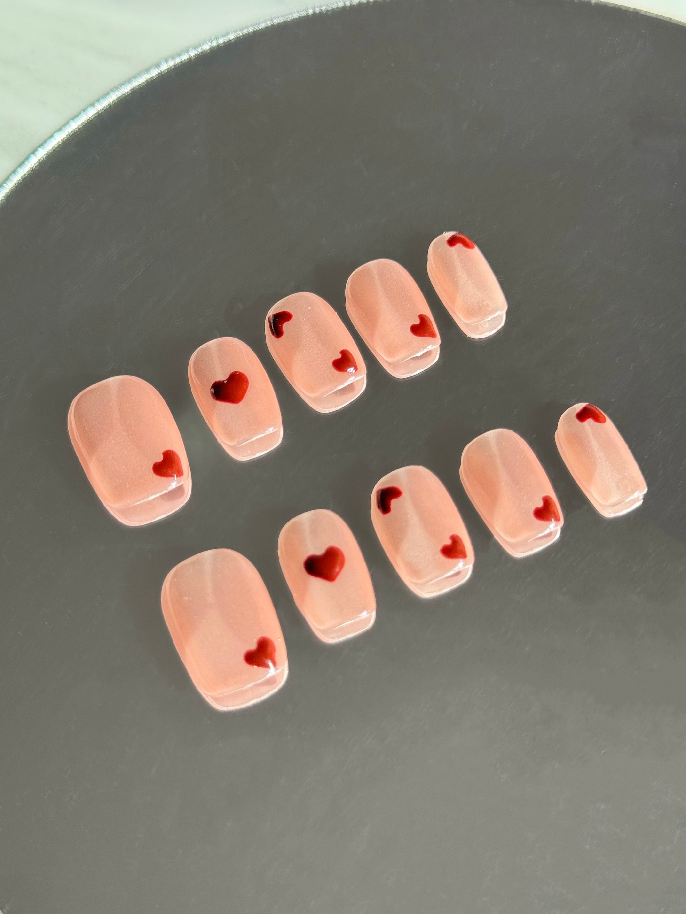 Heart Pop - handsy nails